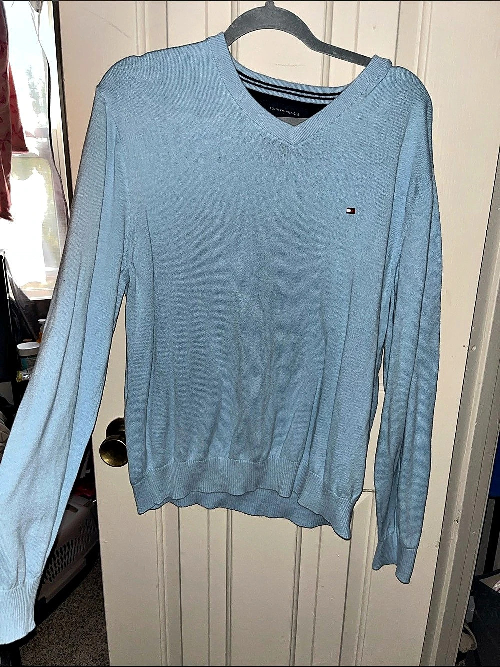 Tommy Hilfiger Essential V-Neck Sweater Blue